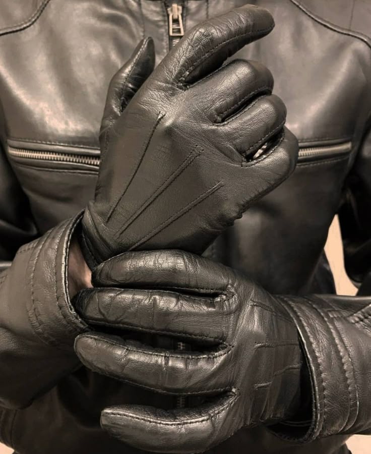 Vortex Motorcycle Leather Gloves